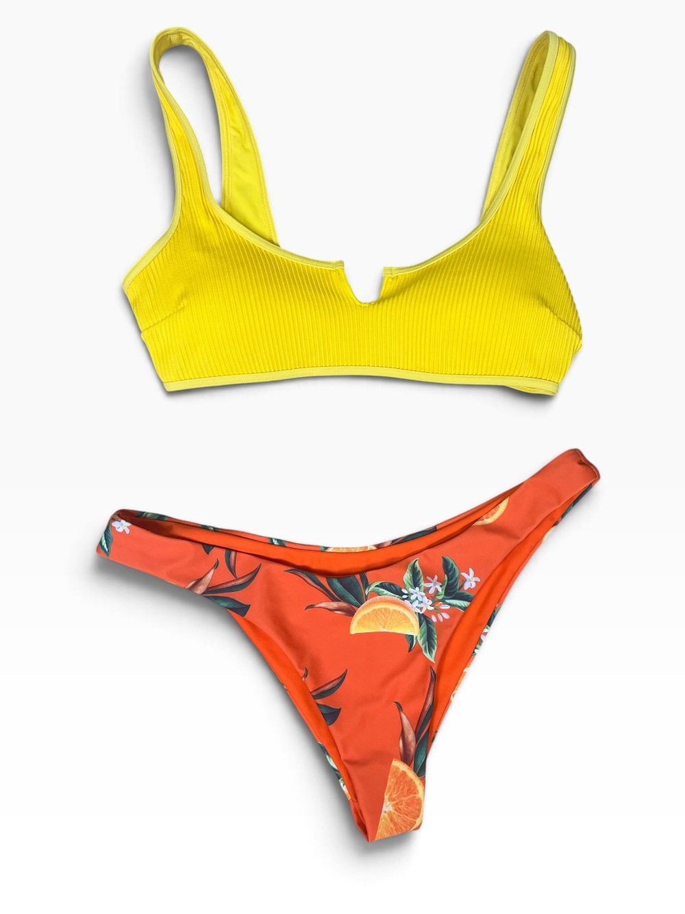 HOLLISTER Mix Matched Bikini Size Small Yellow Orange Cheeky